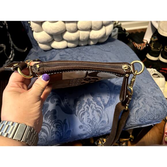Coach Medium Sized Brown Patchwork Crossbody - Picture 8 of 8